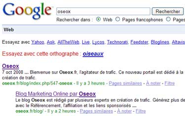 suggestion orthographique pour le terme Oseox