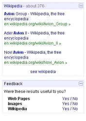Searchmash - intégration des résultats du Wikipedia