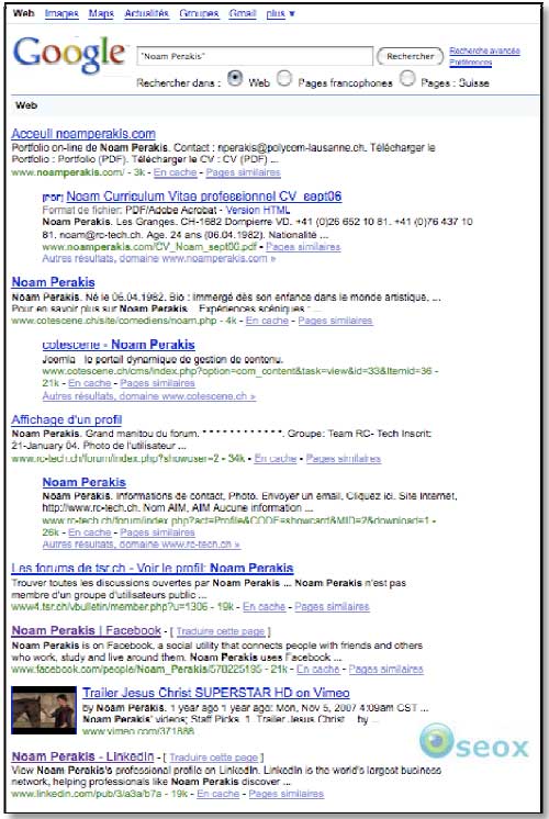 Hiérarchisation et classement des résultats dans un moteur de recherche