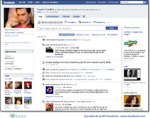 Facebook : page profil