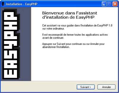 Assistant d'installation d'EasyPHP