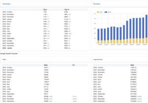 dasboard externe seo d'oseox visibilité