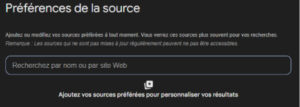 personnalisation de la recherche Google